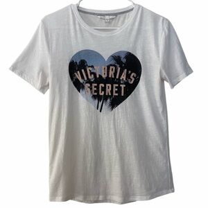 Victoria’s Secret Short Sleeve Heart 💙💛 Shirt / Baby Tee
